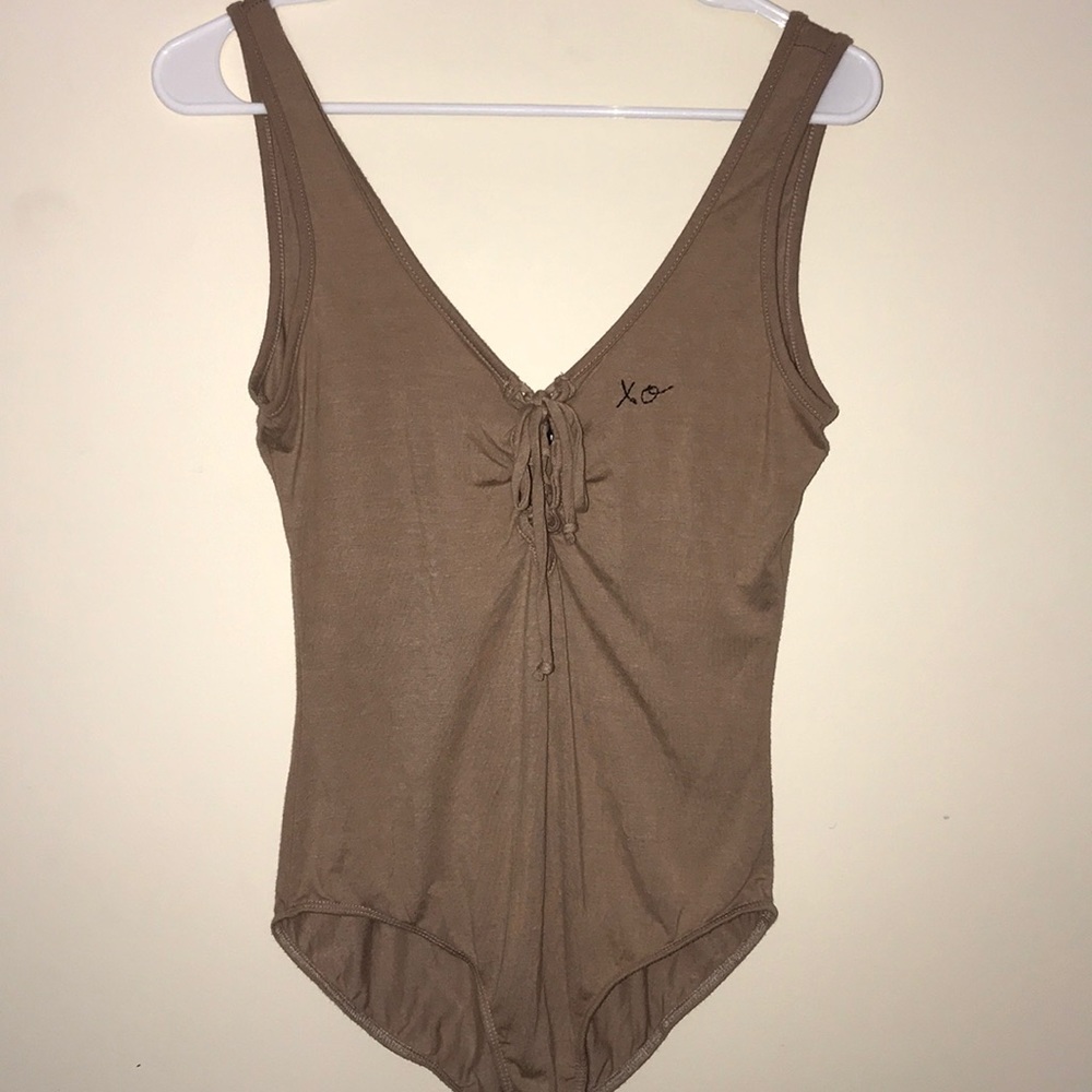 LA Hearts Nude XO Bodysuit Lace Up